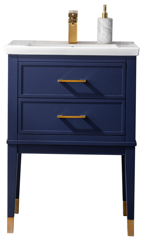 Clara 24" Single Sink Bathroom Vanity Set Transitional Bathroom