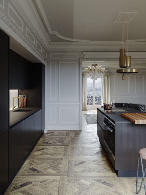 TOTAL BLACK contemporary-kitchen