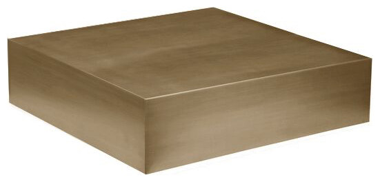 Square Cube Coffee Table Brushed Brass, Home Cubes Coffee Table