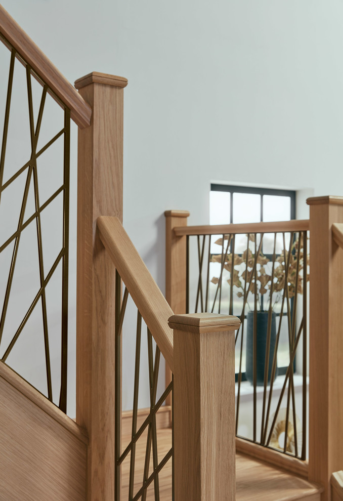 Opus Antique Brass Finish Staircase - Industrial - Staircase ...