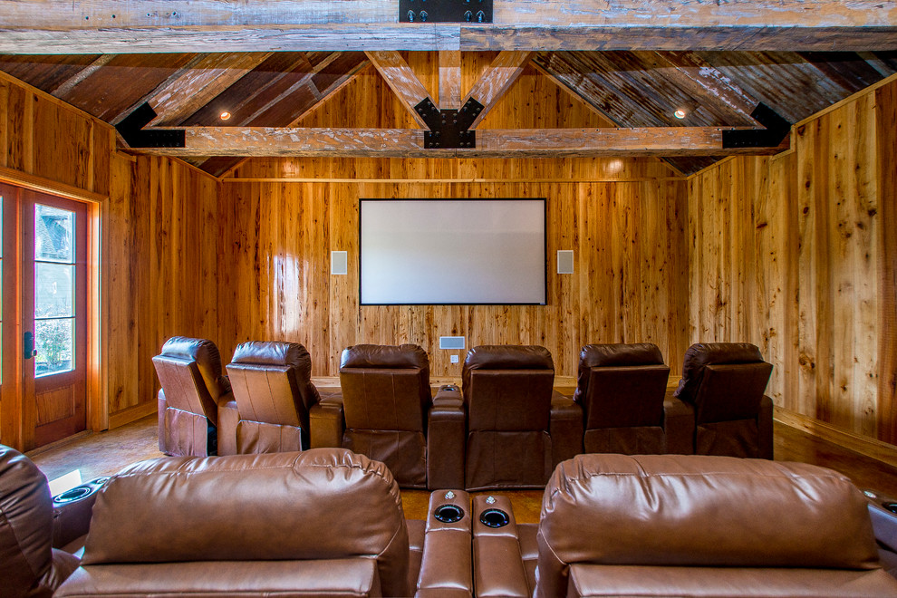 Inspiration for an expansive country home theatre in New Orleans.