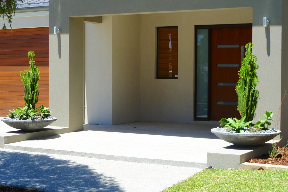 Design ideas for a modern entryway in Perth.