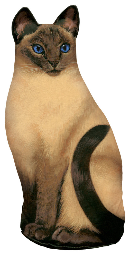 Siamese Cat Door Stop, 16" tall Eclectic Outdoor Decor by Fiddler