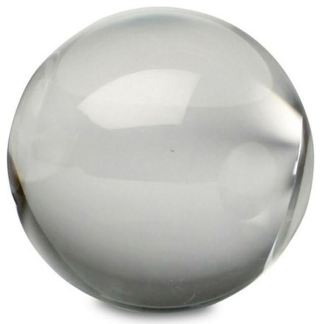 Luxe Solid Crystal 6 Dia Round Sphere Decorative Ball Glass