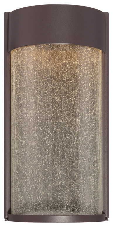 LED Outdoor Wall Mounted Lights, Bronze With Clear Seedy