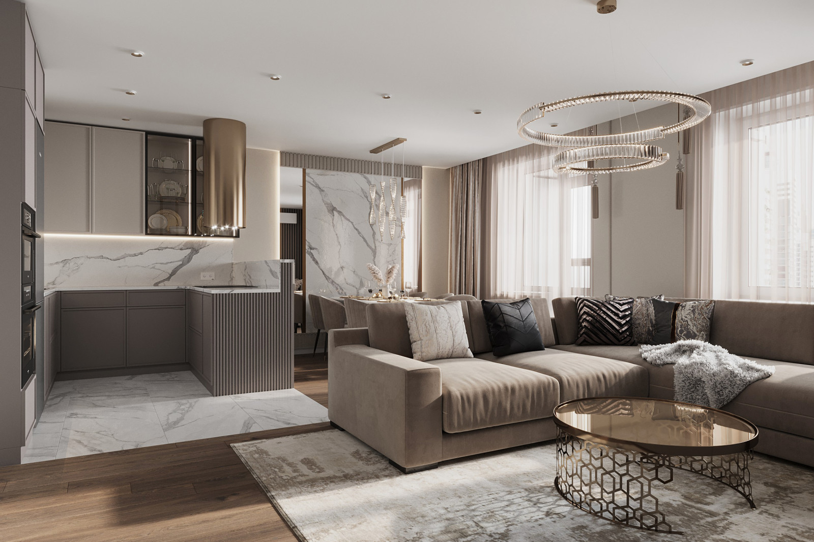 Дизайн двухкомнатной квартиры Парк 17