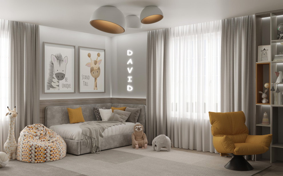 Проект детской комнаты в трехэтажном доме на улице Красная в городе Калининград