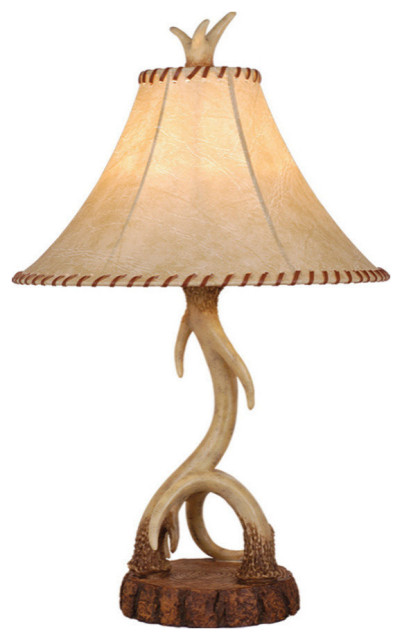 Lodge Cream Rustic Antler Floor Lamp, Faux Antler Floor Lamp