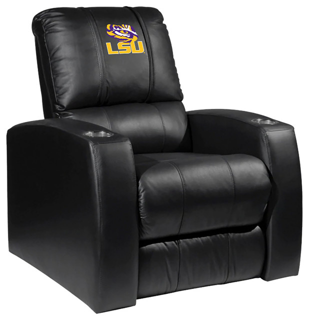 LSU Tigers Lay Flat Theater Synthetic Recliner Contemporary