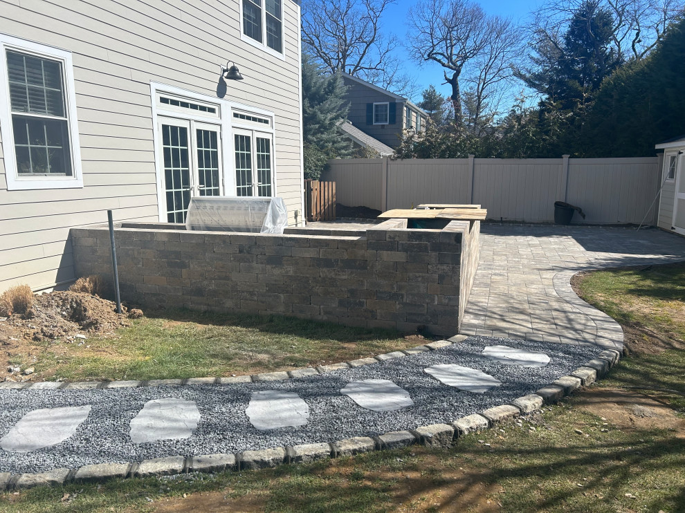 Outdoor Kitchen, Patio, Walkway and Landscape