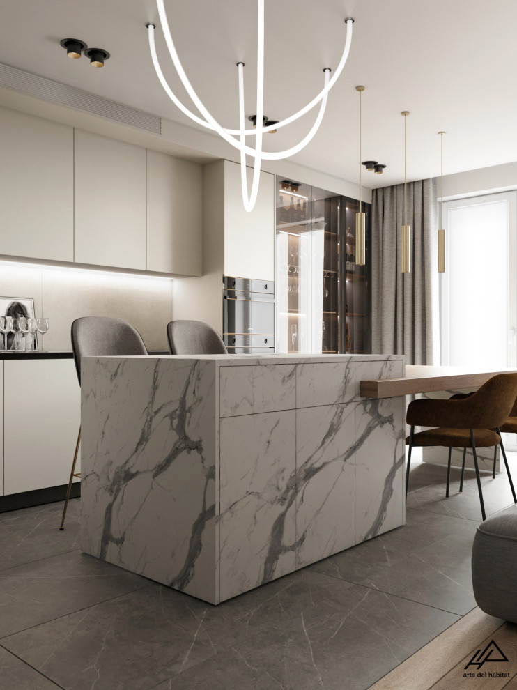 Современный минималистичный интерьер с элементами классики