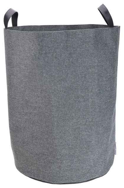 Floor Storage Basket, Soft, Gray classique-chic-bac-et-boite-de-rangement