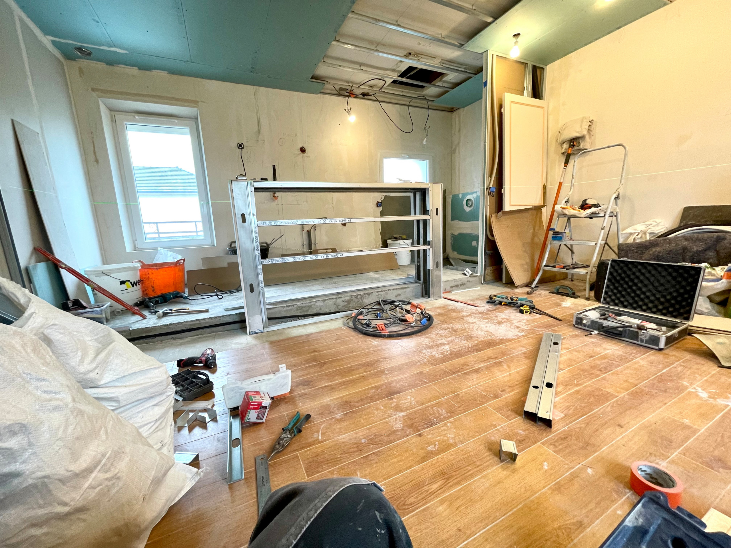 SALLE D'EAU: création dans une chambre parentale de 25m²