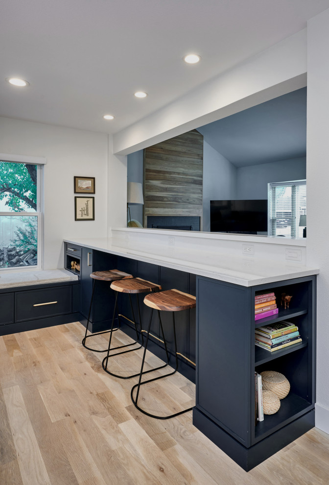 Transitional home design photo in Denver