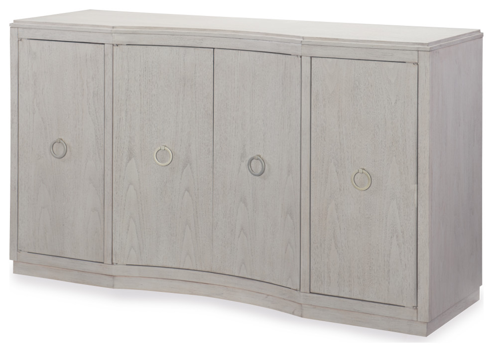 Cinema by Rachael Ray Four Door Credenza in Shadow Gray Finish Wood