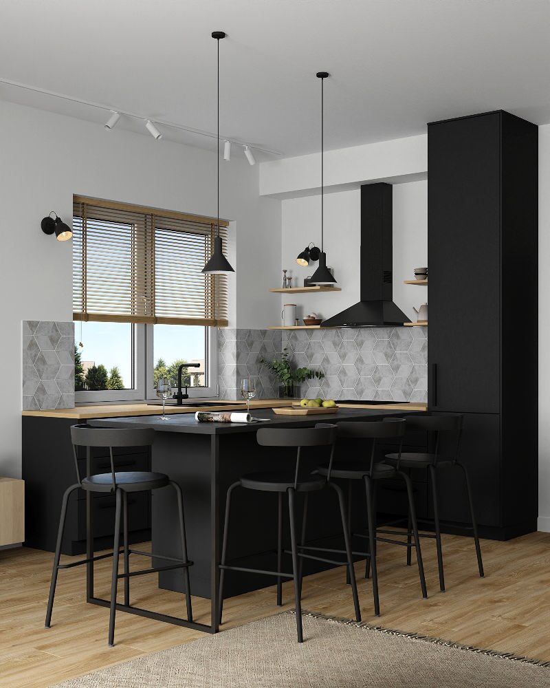 Кухня-гостиная в частном доме