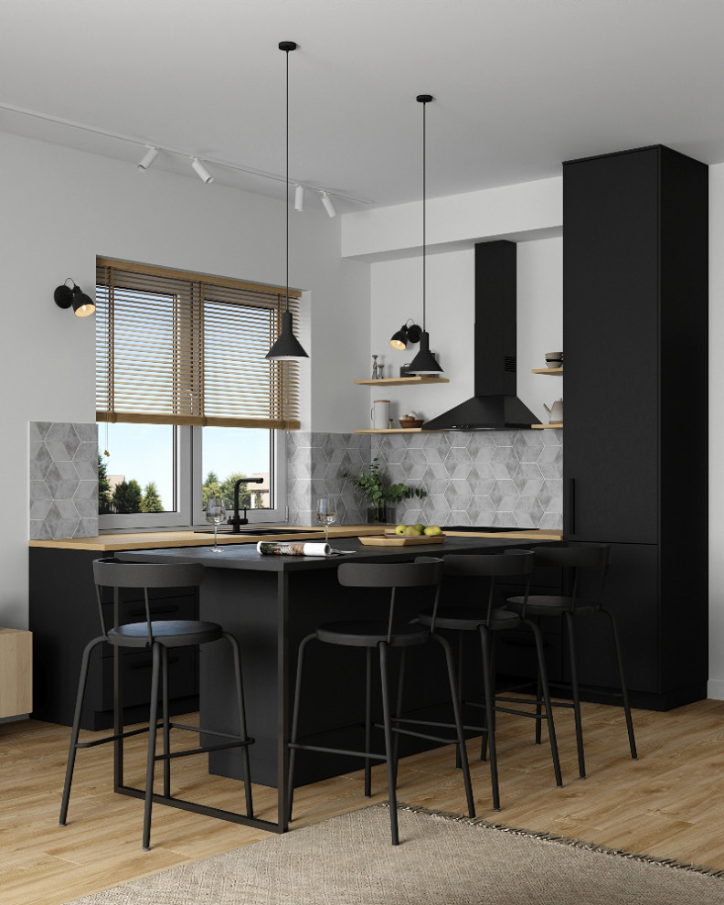 Кухня-гостиная в частном доме