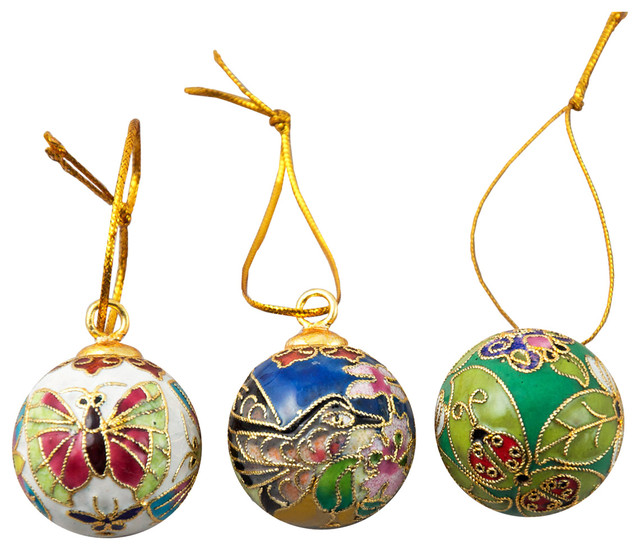 Shop Houzz Value Arts 12Piece Cloisonne Ball Ornament Set