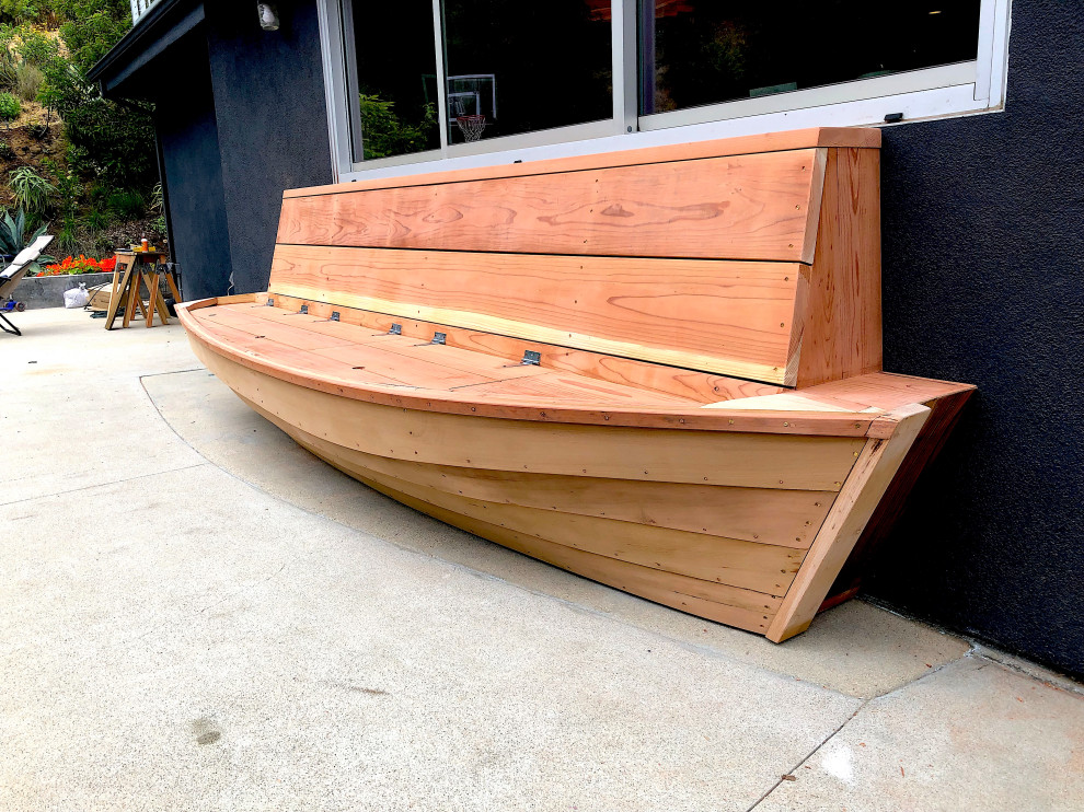 Commissioned First of its Kind: The Boat Bench - Contemporary - Pool ...