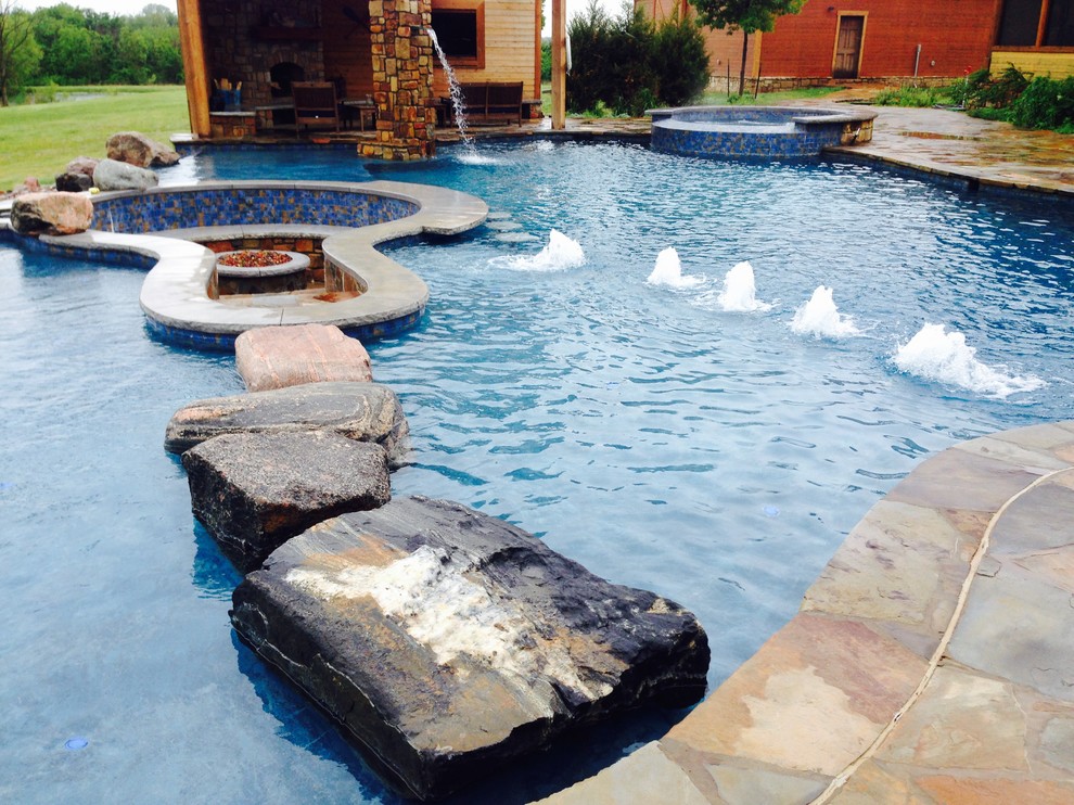 Pool - rustic pool idea