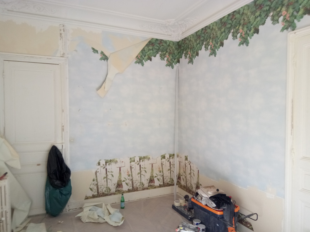 Rénovation chambre. Appartement Haussmannien.