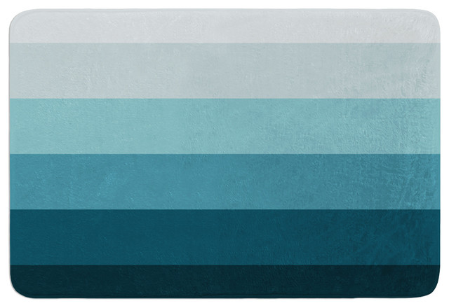 Trebam Cijan Navy Teal Memory Foam Bath Mat Contemporary Trebam Cijan Navy Teal Memory Foam Bath Mat 24 X36 Contemporary