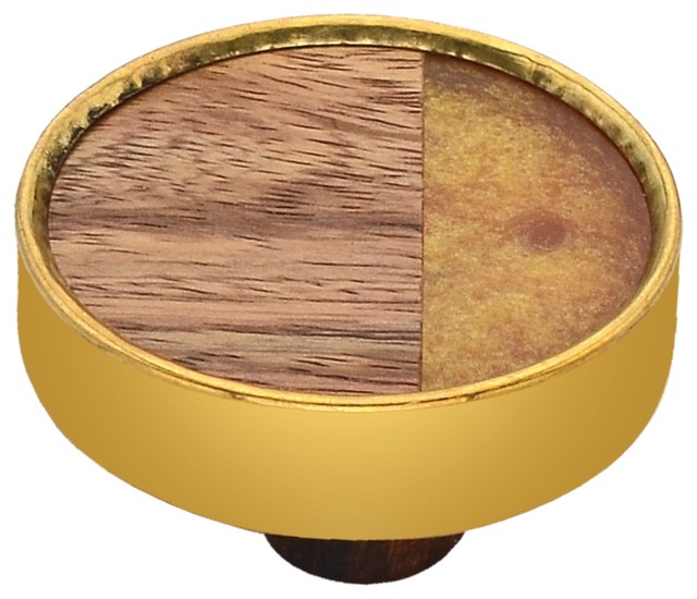 Oak Wooden Door Drawer KnobKitchen Cupboard Cabinet Handle 42mm diameter