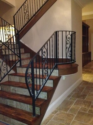 This is an example of a country staircase in Orange County.