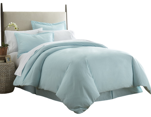 Michael Anthony 3 Piece King Cal Duvet Cover Michael Anthony 3 Piece King Cal Duvet Cover Set Aqua Contemporary