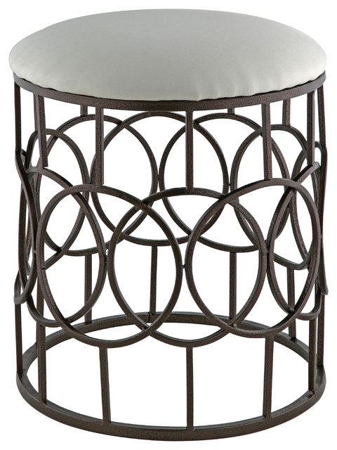 Reign Metal Vanity Stool Transitional Vanity Stools And