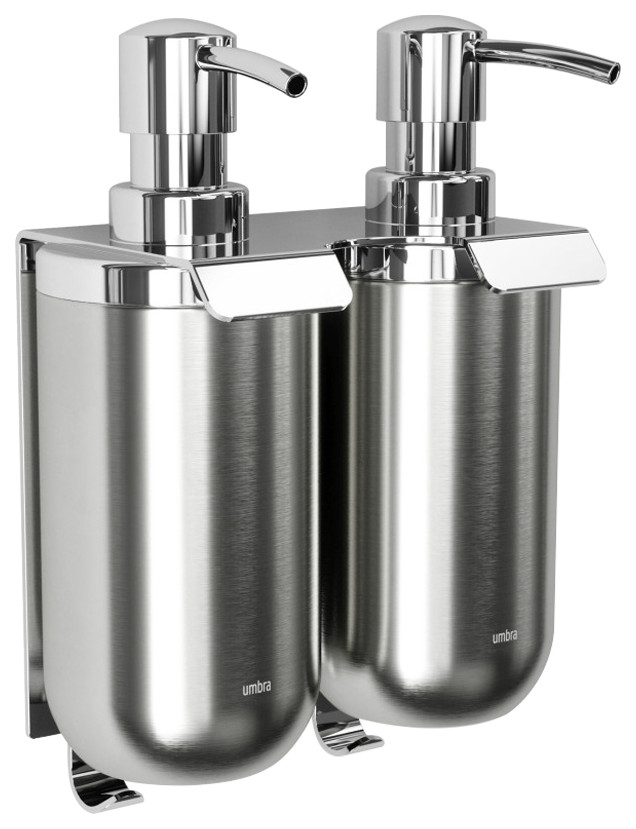 Umbra Junip Wall Mounted Soap Pump, Set of 2 Contemporary Soap
