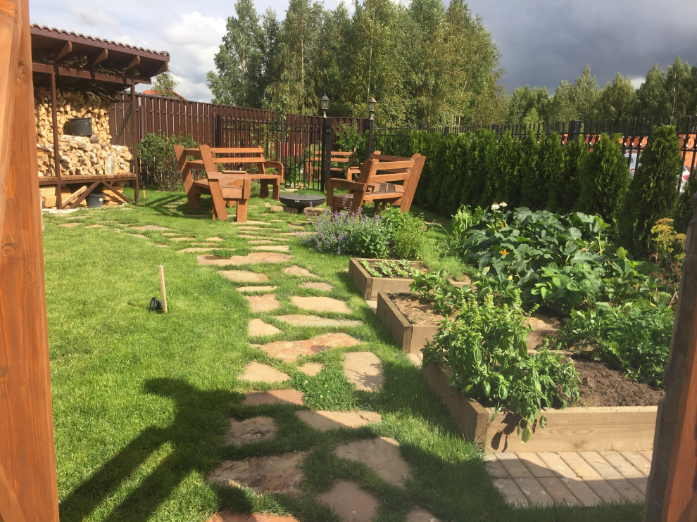 Ландшафтный дизайн участка треугольной формы