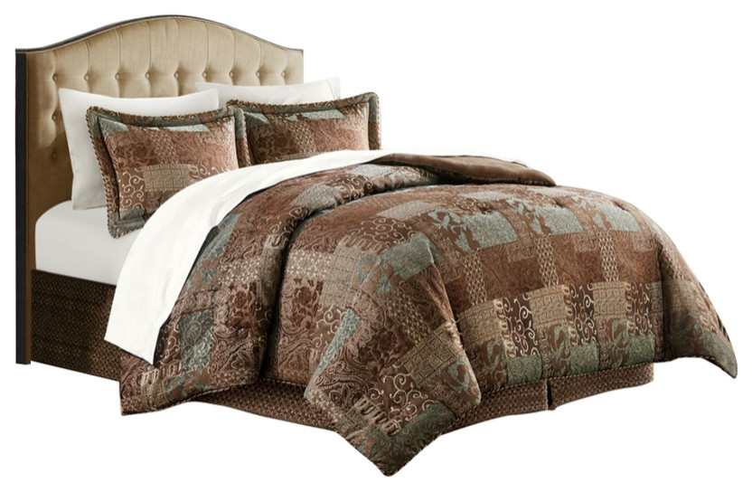 Croscill Classics Galleria 4 Piece Red Comforter Set Contemporary