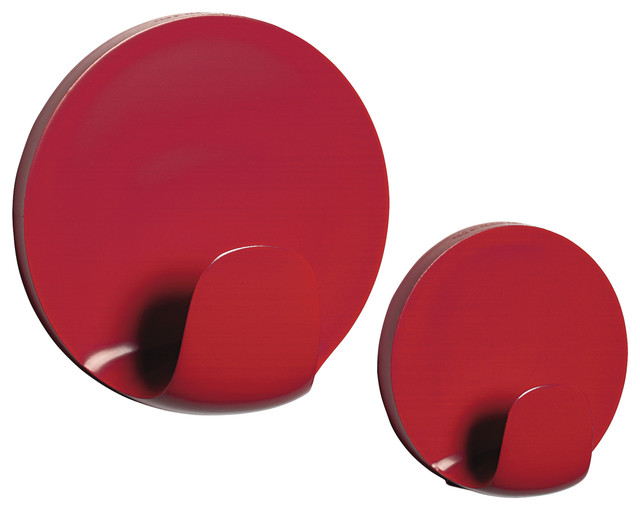 Peg 3-Pack Hook Set, Red, Small
