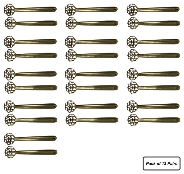 Carpet Arm Stair Holder Solid Brass Pair of 13 Traditional Home