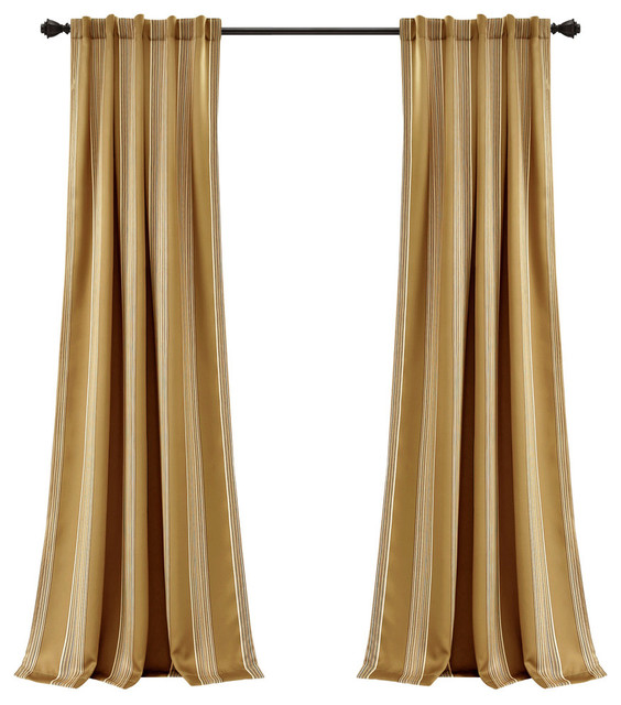 Julia Stripe Room Darkening Window Curtain, 84" x 52" Contemporary