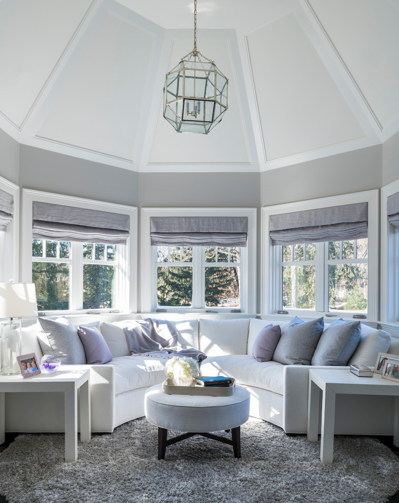 Inspiration for a beach style sunroom in New York.