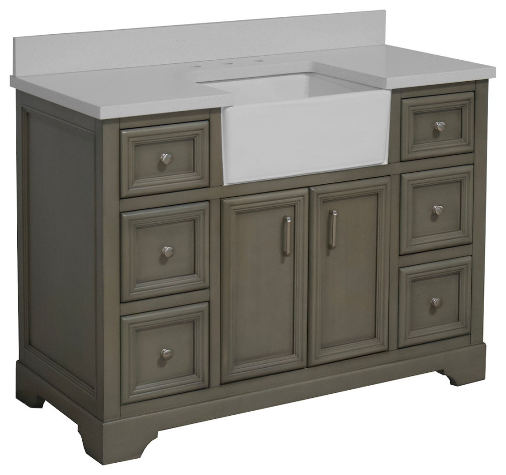 Zelda 48" Bathroom Vanity Transitional Bathroom Vanities And Sink Consoles by Kitchen Bath