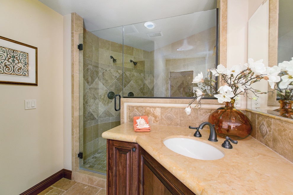 Transitional home design photo in San Diego