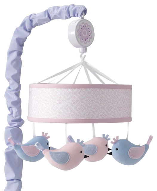 Mackenzie Musical Baby Crib Mobile By Lambs Ivy Pink And Purple