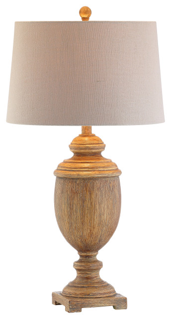 Kennedy 30.5" Resin Table Lamp, Faux Wood