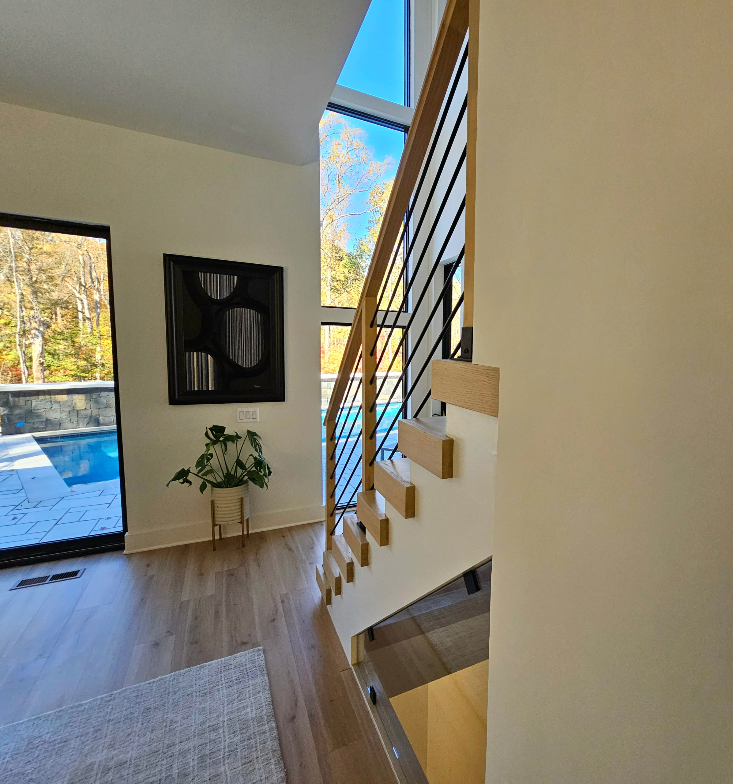 111_Open-Rise Stair with a Stunning Pool View, Great Falls, VA 22066