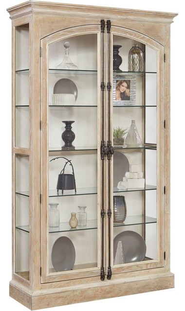 Pulaski Furniture Hailey Cremone Door Curio Farmhouse China