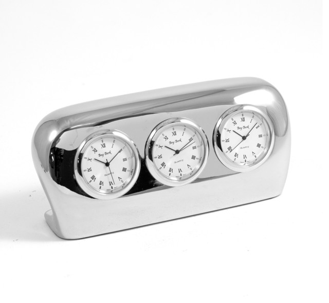 Salzburg Triple Time Zone Quartz Clock