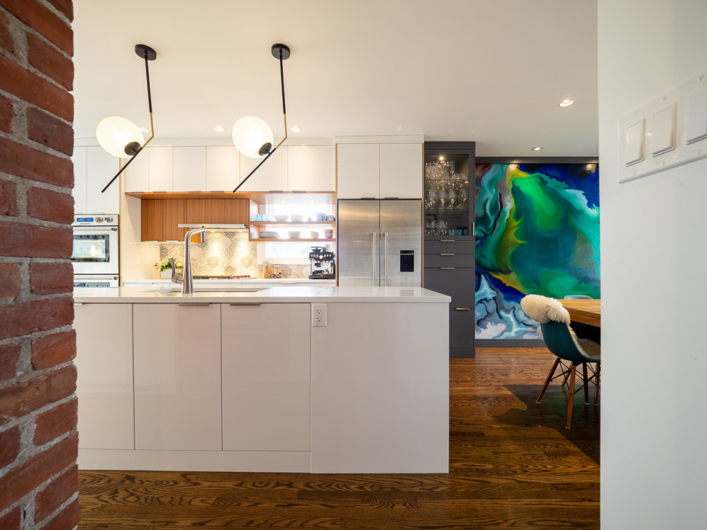 Mid-sized transitional galley kitchen photo in Vancouver