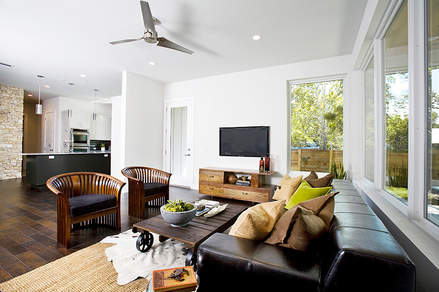 Margaret Contemporary Living Room Austin by Gossett Jones Homes