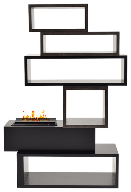 Mimico Bookcase With Faux Fireplace Contemporary Miami By El