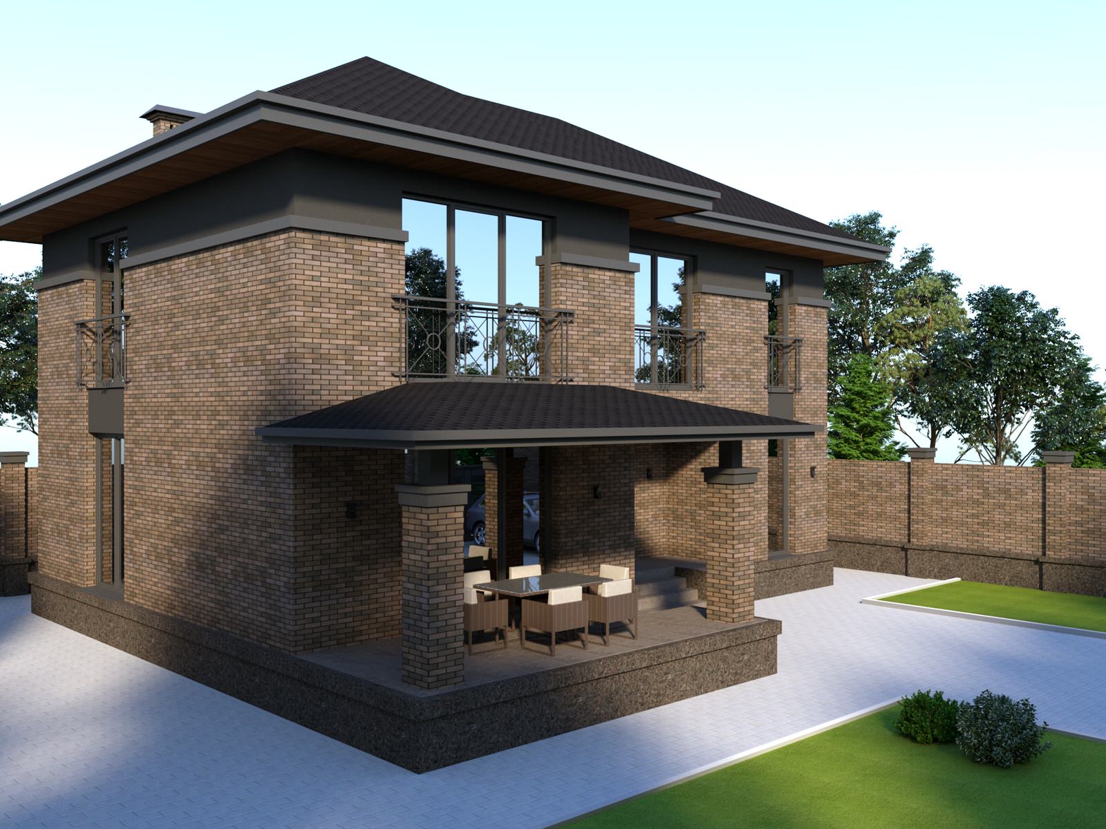 Индивидуальный жилой дом в современном стиле