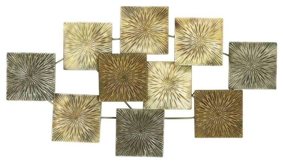 Gold Abstract Metal Wall Decor 42585 Contemporary Metal Wall Art