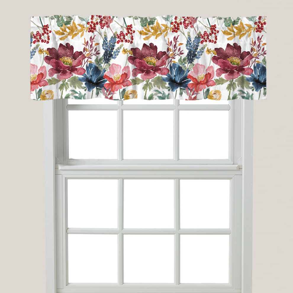 Watercolor Fall Window Valance - Contemporary - Valances - by Laural ...